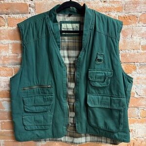 Vintage Fieldmaster Fishing Hunting Vest Flannel Lined Men’s Large Gorpcore